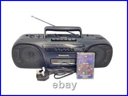 Panasonic RX-FS430 Boombox Cassette Tape Radio FM AM Portable Player Recorder Panasonic RX-FS430 Boombox Cassette Tape Radio FM AM Portable Player Recorder