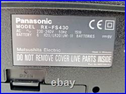 Panasonic RX-FS430 Boombox Cassette Tape Radio FM AM Portable Player Recorder Panasonic RX-FS430 Boombox Cassette Tape Radio FM AM Portable Player Recorder