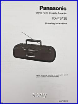 Panasonic RX-FS430 Boombox Cassette Tape Radio FM AM Portable Player Recorder
