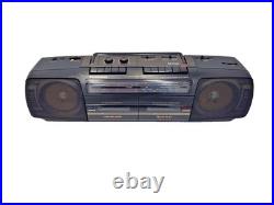 Panasonic RX-FT510 Boombox Dual Cassette Tape Radio Portable Player Recorder Vtg