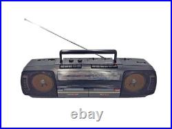 Panasonic RX-FT510 Boombox Dual Cassette Tape Radio Portable Player Recorder Vtg