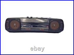 Panasonic RX-FT510 Boombox Dual Cassette Tape Radio Portable Player Recorder Vtg