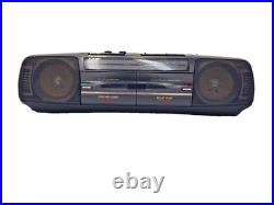 Panasonic RX-FT510 Boombox Dual Cassette Tape Radio Portable Player Recorder Vtg