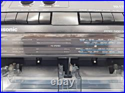 Panasonic RX-FT510 Boombox Dual Cassette Tape Radio Portable Player Recorder Vtg