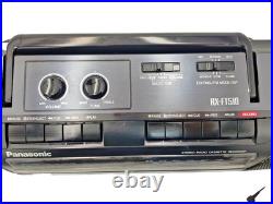 Panasonic RX-FT510 Boombox Dual Cassette Tape Radio Portable Player Recorder Vtg