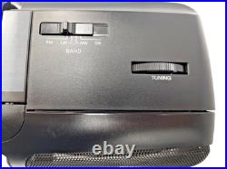 Panasonic RX-FT510 Boombox Dual Cassette Tape Radio Portable Player Recorder Vtg