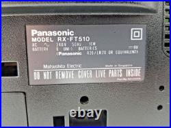 Panasonic RX-FT510 Boombox Dual Cassette Tape Radio Portable Player Recorder Vtg