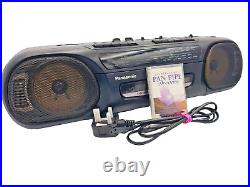 Panasonic RX-FT530 Boombox Dual Cassette Tape Radio Portable Player Recorder Vtg Panasonic RX-FT530 Boombox Dual Cassette Tape Radio Portable Player Recorder Vtg