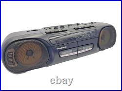 Panasonic RX-FT530 Boombox Dual Cassette Tape Radio Portable Player Recorder Vtg Panasonic RX-FT530 Boombox Dual Cassette Tape Radio Portable Player Recorder Vtg