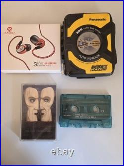 Panasonic Shockwave RQ-SW5V Cassette Player, Pink Floyd Tape, Headphones, Tested