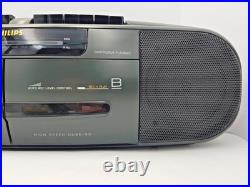 Philips AW7050 Boombox Dual Deck Cassette Tape Player Recorder Dubbing Radio VG Philips AW7050 Boombox Dual Deck Cassette Tape Player Recorder Dubbing Radio VG