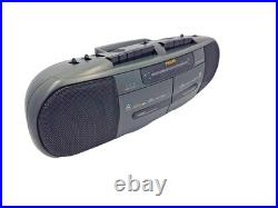 Philips AW7050 Boombox Dual Deck Cassette Tape Player Recorder Dubbing Radio VG Philips AW7050 Boombox Dual Deck Cassette Tape Player Recorder Dubbing Radio VG
