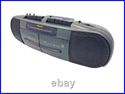 Philips AW7050 Boombox Dual Deck Cassette Tape Player Recorder Dubbing Radio VG Philips AW7050 Boombox Dual Deck Cassette Tape Player Recorder Dubbing Radio VG