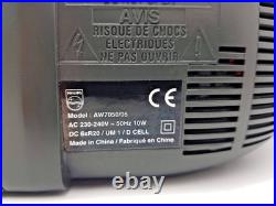 Philips AW7050 Boombox Dual Deck Cassette Tape Player Recorder Dubbing Radio VG Philips AW7050 Boombox Dual Deck Cassette Tape Player Recorder Dubbing Radio VG