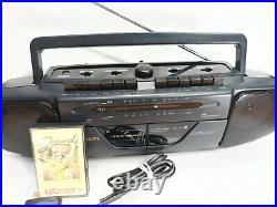 Philips NR7200/05S Boombox Dual Deck Cassette Tape Player Recorder Dubbing Radio