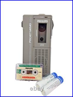 Philips Pocket Memo 390 LFH390 Mini Cassette Dictaphone Dictation Machine Vtg