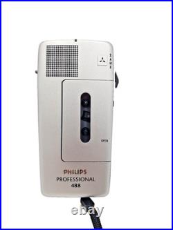Philips Pocket Memo 488 LFH488 Mini Cassette Dictaphone Dictation Machine Vtg