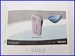 Philips Pocket Memo 488 LFH488 Mini Cassette Dictaphone Dictation Machine Vtg