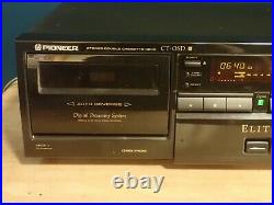 Pioneer Elite CT-05D Dual Cassette Deck, Belts Replaced, Serviced