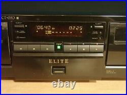 Pioneer Elite CT-05D Dual Cassette Deck, Belts Replaced, Serviced