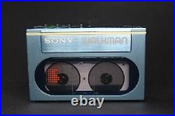 Pristine Blue Sony Walkman WM-20 Serviced with New Belt and Working Perfectly