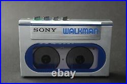Pristine Silver Sony Walkman WM-20 Refurbished with new belt & Playing Perfectly