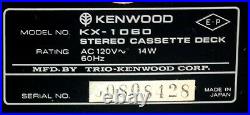 Pro-Serviced Kenwood KX-1060 Cassette Tape Deck withExtras Beautiful & Guaranteed