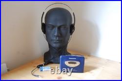 REFURBISHED Panasonic RQ-X11 Stereo Cassette Player Walkman New Belt Retro Blue