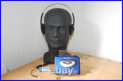 REFURBISHED Panasonic RQ-X11 Stereo Cassette Player Walkman New Belt Retro Blue