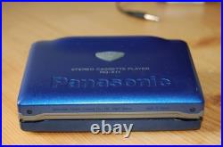 REFURBISHED Panasonic RQ-X11 Stereo Cassette Player Walkman New Belt Retro Blue REFURBISHED Panasonic RQ-X11 Stereo Cassette Player Walkman New Belt Retro Blue
