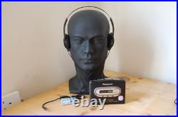 REFURBISHED Panasonic RQ-X15 Stereo Cassette Player Walkman New Belt Retro Black