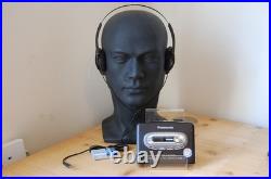 REFURBISHED Panasonic RQ-X15 Stereo Cassette Player Walkman New Belt Retro Black