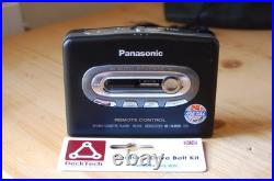 REFURBISHED Panasonic RQ-X15 Stereo Cassette Player Walkman New Belt Retro Black
