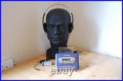 REFURBISHED Panasonic RQ-X15 Stereo Cassette Player Walkman New Belt Retro Blue