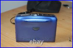 REFURBISHED Panasonic RQ-X15 Stereo Cassette Player Walkman New Belt Retro Blue