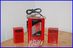 REFURBISHED Sanyo M-G7SP Stereo Cassette Player Walkman with Speakers Vintage