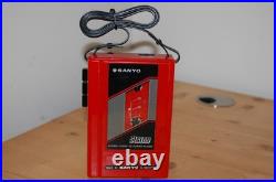 REFURBISHED Sanyo M-G7SP Stereo Cassette Player Walkman with Speakers Vintage