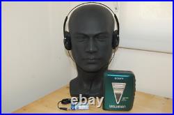REFURBISHED Sony WM-EX170 Stereo Cassette Player Walkman GREEN New Belt Vintage REFURBISHED Sony WM-EX170 Stereo Cassette Player Walkman GREEN New Belt Vintage