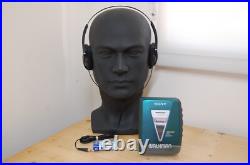 REFURBISHED Sony WM-EX170 Stereo Cassette Player Walkman GREEN New Belt Vintage REFURBISHED Sony WM-EX170 Stereo Cassette Player Walkman GREEN New Belt Vintage