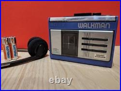 REFURBISHED Vintage Sony Walkman Blue WM-33 NEW BELTS Cassette Player