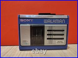 REFURBISHED Vintage Sony Walkman Blue WM-33 NEW BELTS Cassette Player