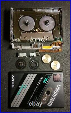 Rare 1986 Wm-f102 Black Metal Body Walkman Fully Working Excellent Sound