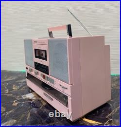 Rare Item Panasonic Sg-J500 Pink Color Working Refurbished Radio Cassette Player