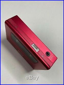 Rare SONY Walkman WM-DD RED -RESTORED- Personal Cassette Player 1982 Disc Drive