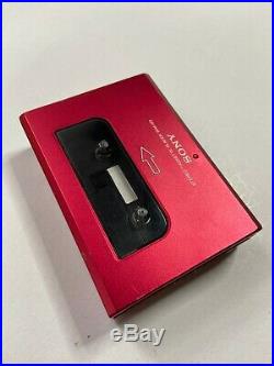 Rare SONY Walkman WM-DD RED -RESTORED- Personal Cassette Player 1982 Disc Drive