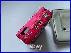 Rare SONY Walkman WM-DD Red Restored Personal Cassette Player First DD