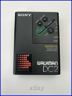 Rare Sony WM-DC2 serviced with original case! Early model with pointed head