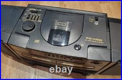 Refurbished 1990 JVC PC-X100 Portable AM/FM CD Dual Cassette Boombox Stereo