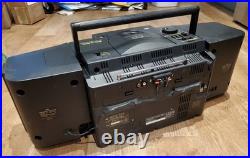 Refurbished 1990 JVC PC-X100 Portable AM/FM CD Dual Cassette Boombox Stereo