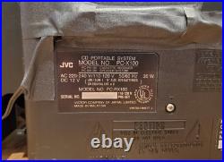 Refurbished 1990 JVC PC-X100 Portable AM/FM CD Dual Cassette Boombox Stereo